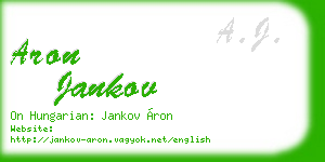 aron jankov business card